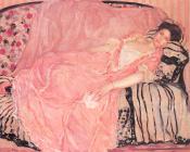 Portrait of Madame Gely (On the Couch) - 弗雷德里克·卡尔·弗里塞克